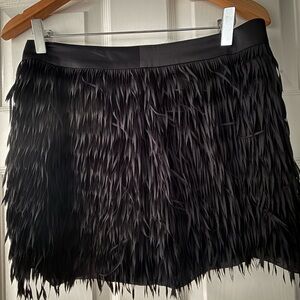 Express Black Textured Mini Skirt